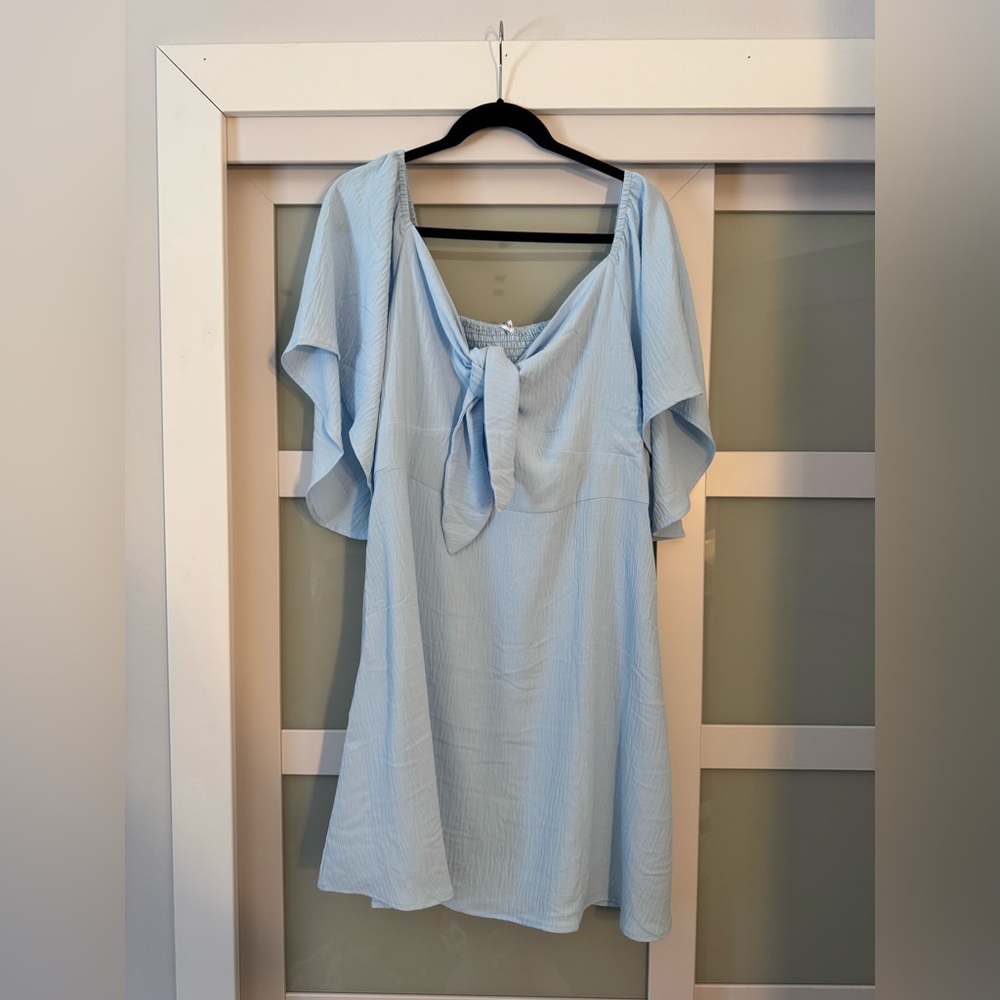 Women's Light Blue Mini Dress - Picture 2 of 3